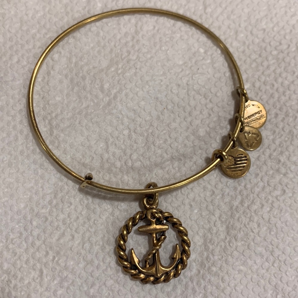 Gold Nautical Alex and Ani bracelet